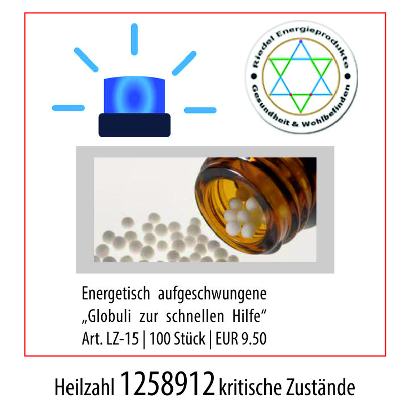 Riedel Energieprodukte - Wohlbefinden - gute Energien 23 800 Bild Globuli